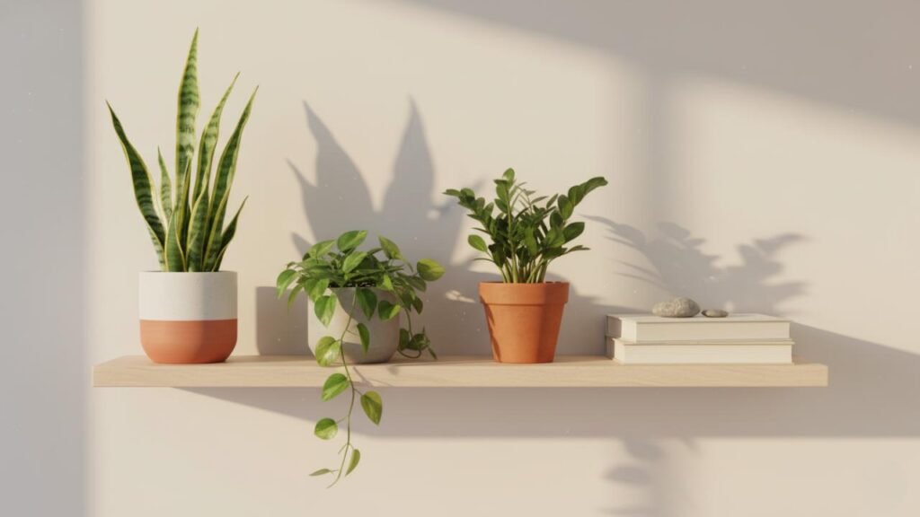 low maintenance indoor plants indoor shelf